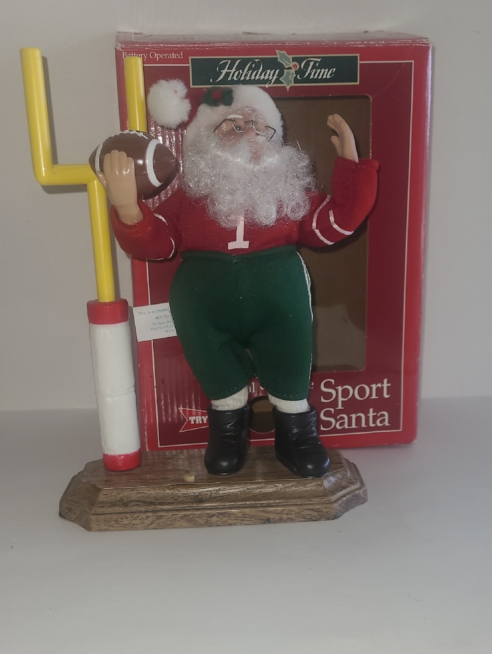 Vintage Musical Footbal Santa